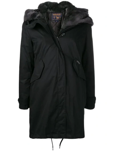 Woolrich Hooded Parka Coat - Black