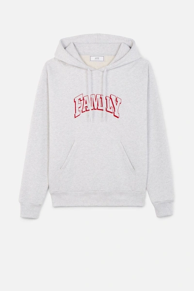 Ami Alexandre Mattiussi Family Hoodie In Grey