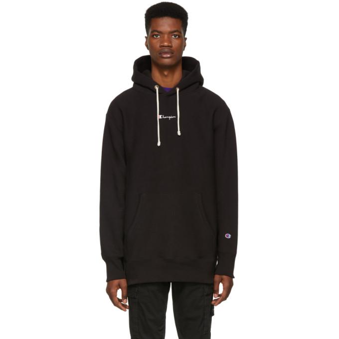 oversized black champion hoodie