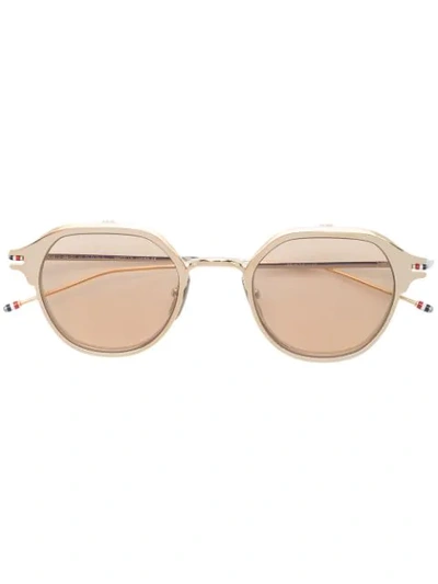 Thom Browne Double Frame Sunglasses In Gold