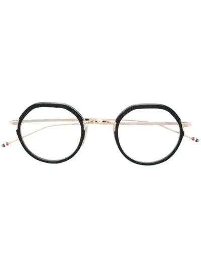 Thom Browne Round Frame Glasses In Black