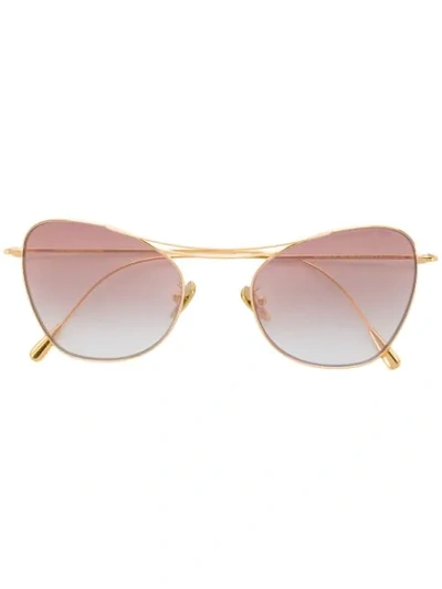 Cutler And Gross Cat-eye Sunglasses In Gold