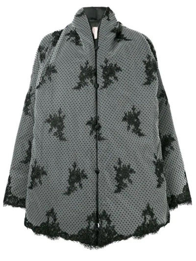 Antonio Marras Oversized Dotted Coat In Black