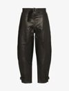 Jw Anderson Fold Front Belted Utility Trousers In Black