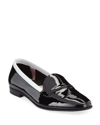 Pierre Hardy Jacno Metallic Flat Loafers In Black/white