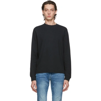 Frame Classic Fit Long Sleeve Crewneck T-shirt In Black
