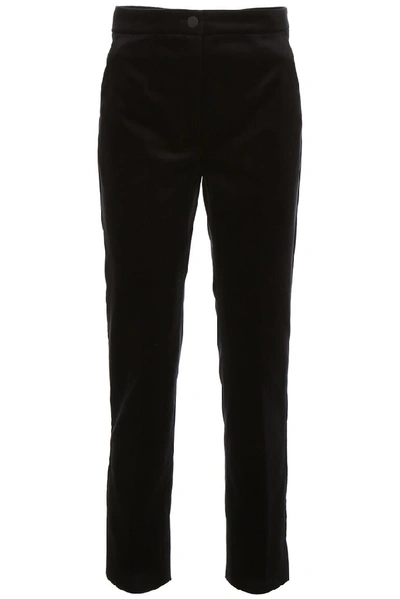 Dolce & Gabbana High Rise Straight Fit Trousers In Black