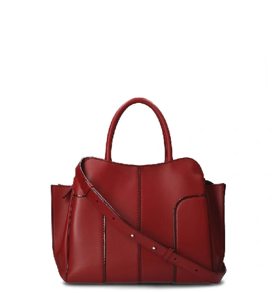 Tod's Sella Tote Bag In Red