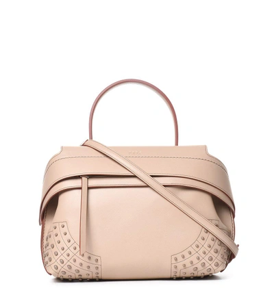 Tod's Small Wave Tote Bag In Beige