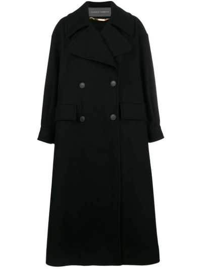A FERRETTI DOUBLE COAT コート Alberta Ferretti Long Double-breasted Coat In Black | ModeSens