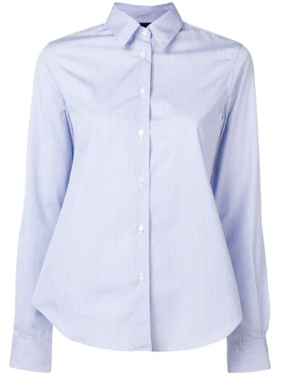Aspesi Striped Long-sleeve Shirt - Blue