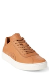 Polo Ralph Lauren Court 100 Lux Sneaker In Polo Tan Leather