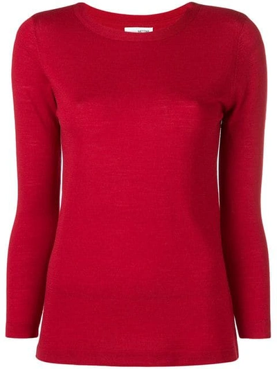 Sottomettimi Knit Round Neck Top In Red