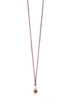 Pomellato 18k Rose Gold M'ama Non M'ama Garnet & Diamond Pendant Necklace, 17.3 In Red/rose Gold