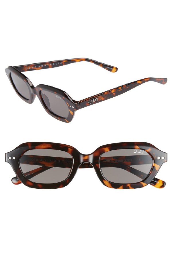 Quay X Finders Keepers Anything Goes 49mm Square Sunglasses - Tortoise/  Smoke | ModeSens