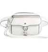 Rebecca Minkoff Blythe Leather Belt Bag - White In Optic White