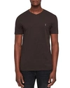 Allsaints Tonic V-neck Tee In Oxblood Red