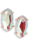 Kendra Scott Betty Stud Earrings In Blush Dichroic Glass/rose Gold