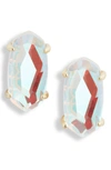 Kendra Scott Betty Stud Earrings In Dichroic Glass/ Gold