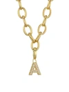 Roberto Coin Princess Charms 18k Yellow Gold & Diamond Initial Charm In Initial A