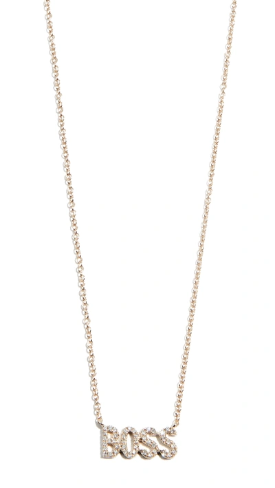 Ef Collection 14k Diamond Boss Necklace In Gold/diamond