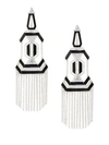 Nikos Koulis Women's Oui Diamond, Enamel & 18k White Gold Chandelier Earrings In Black