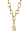 Roberto Coin Princess Charms 18k Yellow Gold & Diamond Initial Charm In Initial S