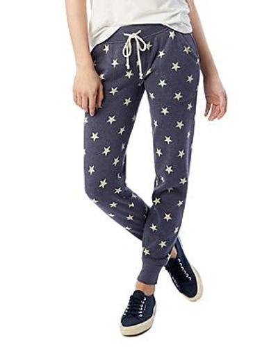 Alternative Star Print Fleece Jogger Pants In Stars