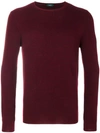 Zanone Long Length Jumper In Red