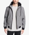 Levi's Men's Soft Shell Jacket With Fleece-lined Hood In Heather Gray