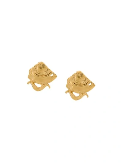 Alighieri Fragments Of Naples Studs Earrings In Gold