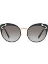 Miu Miu Noir Sunglasses In Black