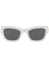 Versace Studded Cat-eye Sunglasses In White