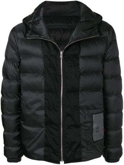 Ten C Hooded Padded Jacket In Black
