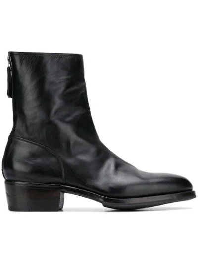 Premiata Low Heel Boots - Black