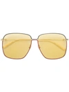 Gucci Rectangular Frame Sunglasses In Blue