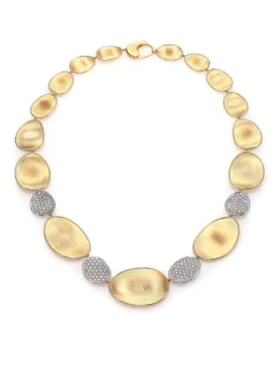 Marco Bicego Lunaria Diamond & 18k Yellow Gold Four-station Collar Necklace