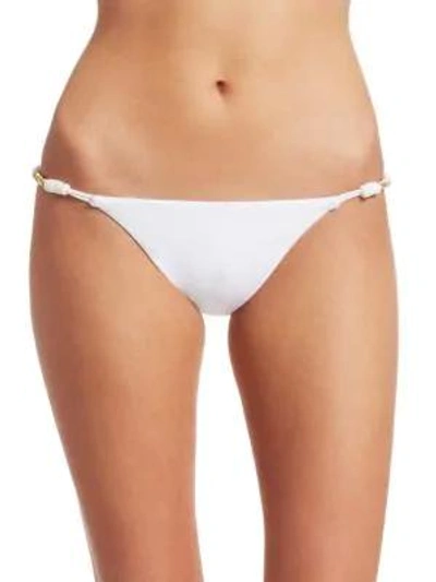 Vix By Paula Hermanny Roll String Bikini Bottom In White