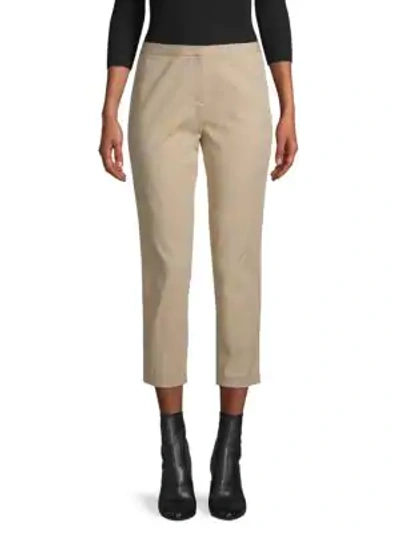 Theory Classic Skinny Trousers In Beige Stone