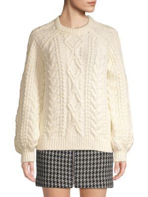 maje cable knit sweater