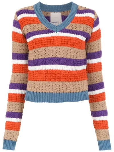 Framed Nkit Knitted Top In Multicolour
