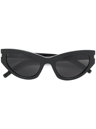 Saint Laurent 215 Grace Embellished Cat-eye Sunglasses In Black
