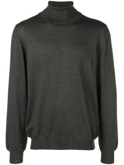 Barba Napoli Basic Jumper In Green