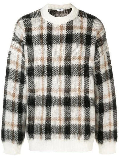 Cmmn Swdn Plaid Knitted Sweater In Brown
