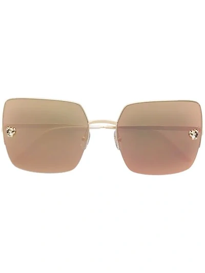 Cartier Panthère De  Butterfly-frame Sunglasses In Gold