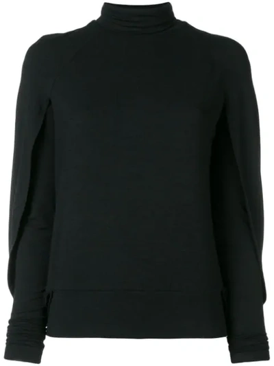 Plein Sud Cut Out Detailed Blouse In Black
