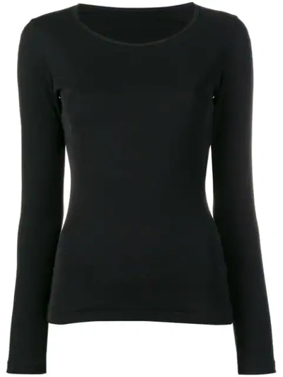 Yohji Yamamoto Long-sleeve Fitted Sweater - Black