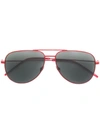 Saint Laurent Eyewear Classic 11 Aviator Sunglasses - Red
