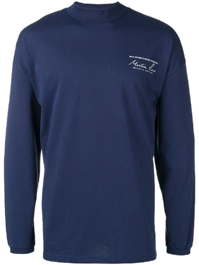 Martine Rose Logo Print Sweatshirt - Blue