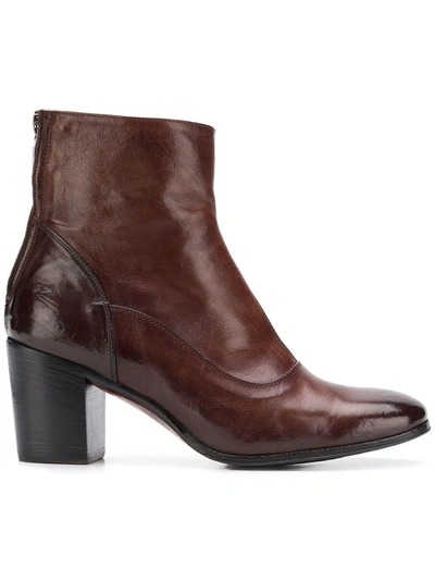 Alberto Fasciani Ursula Heeled Ankle Boots In Brown